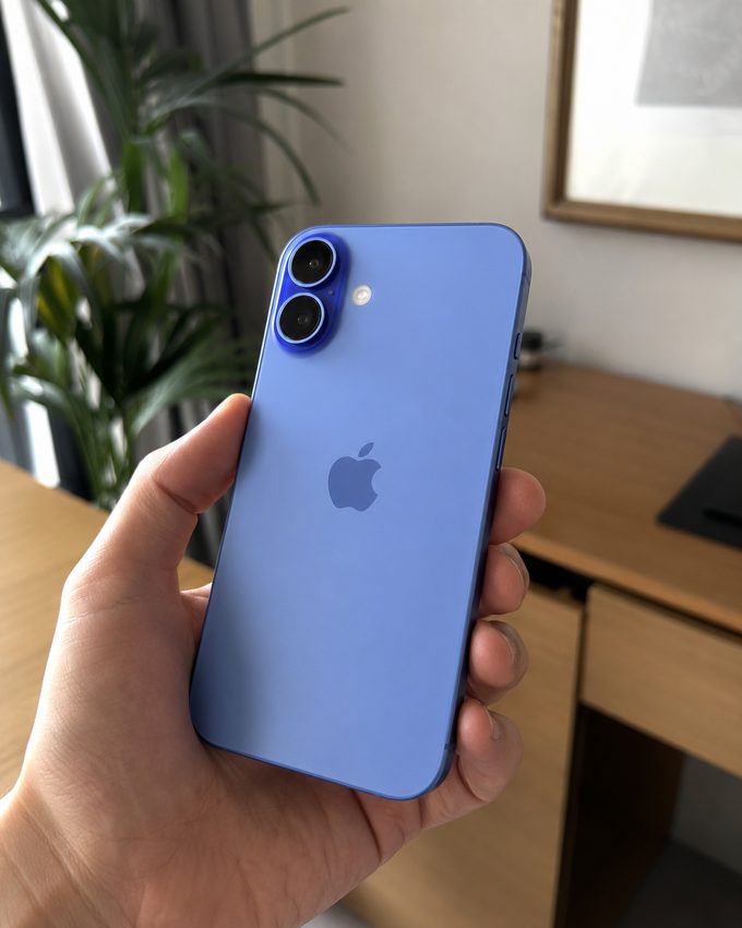 Pre-owned iPhone 16 in Ultramarine, cleaned and tested at EZ Fix in Escondido
